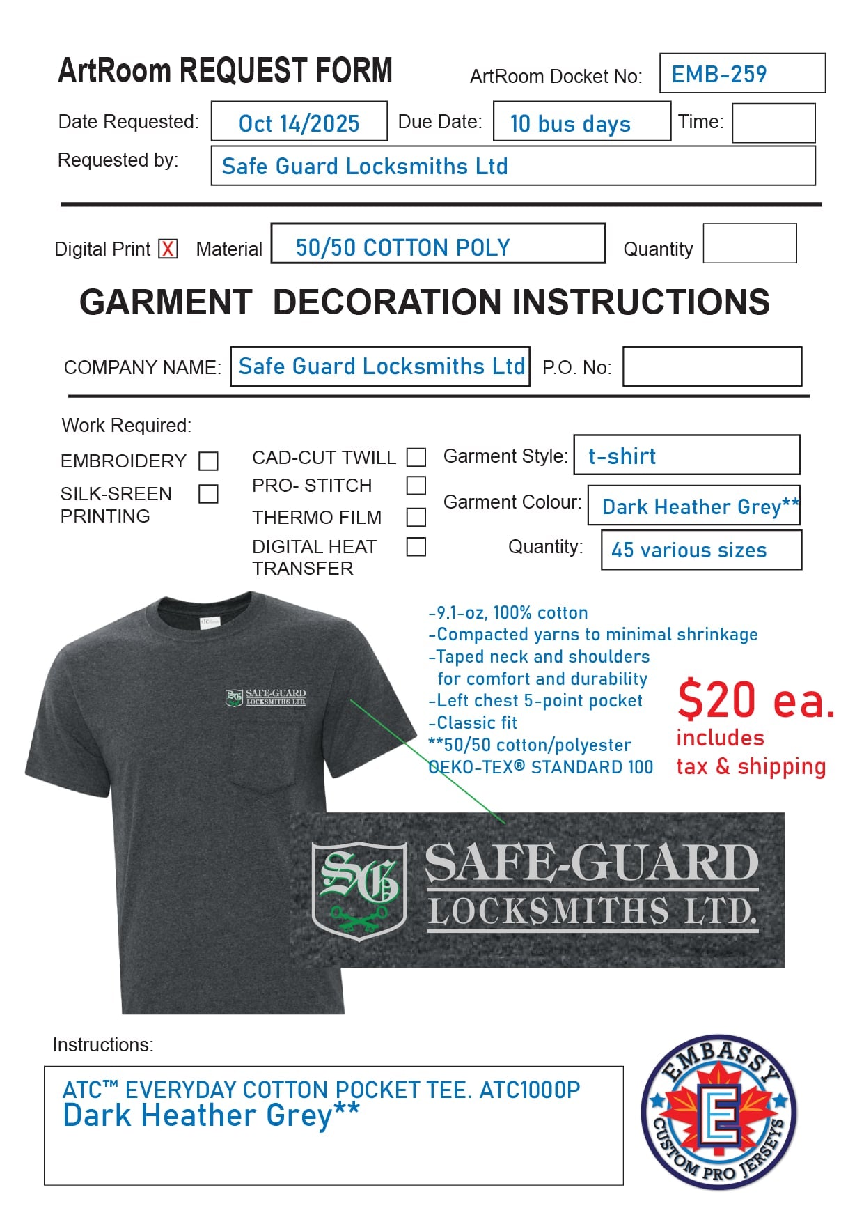 SAFEGUARD TEES